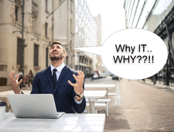 Open Image: Frustrated man waiting for AD sync - Photo by Andrea Piacquadio from Pexels