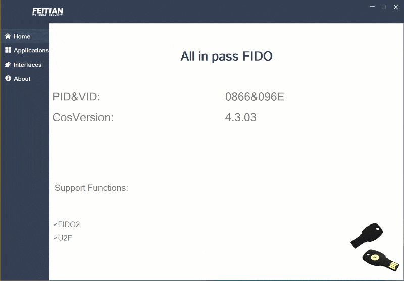 Open Image: Remove credentials from a FIDO2 key using Feitian SK Manager Tool
