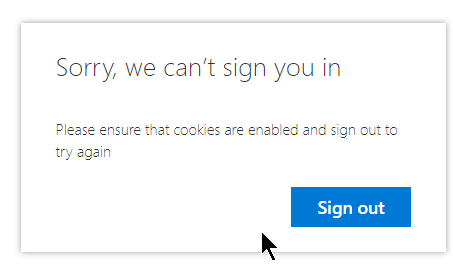 Open Image: Sign-in glitch message