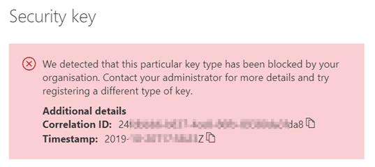 Open Image: Solokey blocked by organisation error