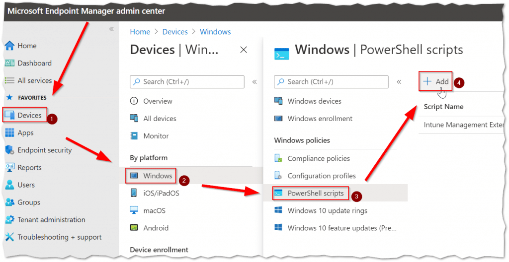 Open Image: Deploy the script to migrate Bitlocker to Azure AD via MEM