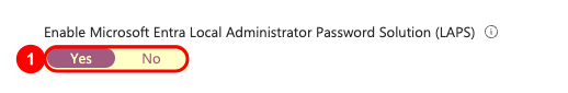 Microsoft Entra device setting for enabling Local Administrator Password Solution