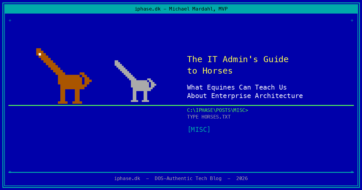 The IT Admin's Guide to Horses: What Equines Can Teach Us About Enterprise Architecture